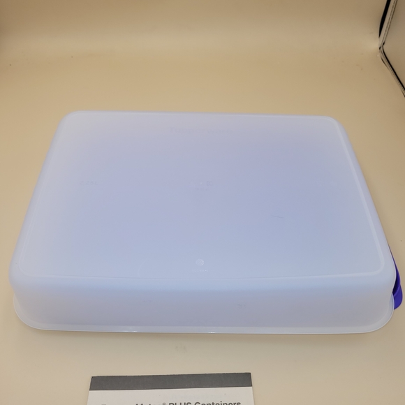 Tupperware Freezer Mates Plus Large Shallow Rectangular Snowflake Container New - Picture 5 of 5